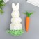 Decor "Rabbit in sprinkling with carrots and grass" set of 15 cm