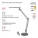 NLED-440-7W-S tablespoon LED on a clamp, with the base, the color of silver