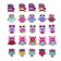 Set for decor "Owl" 24 pcs., Mix