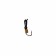 Mormyshka ants black, red eye + cube gold, weight 0.4 g