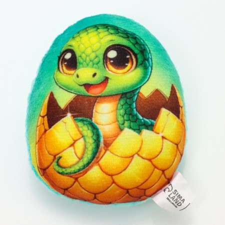 New Year! Soft magnet "Snake in the egg", golden-1