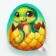New Year! Soft magnet "Snake in the egg", golden