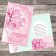 A postcard with a pink roses pocket, 19 x 29 cm