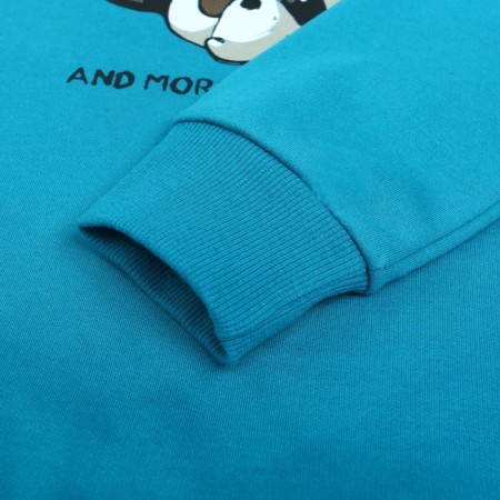 Sweatshirt for the boy was launched, emerald/panda color, height 146 cm-6
