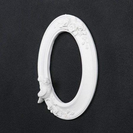 Photo frame "oval with birds" white-1