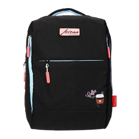 Youth backpack 39 x 26 x 10 cm, ergonomic back, Across G6, black/pink G-6-6-4