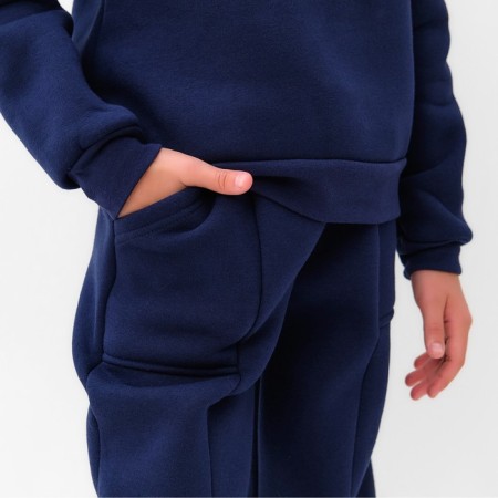 Children's costume with the basis (sweatshirt, trousers) minku, blue color, height 140 cm-4