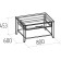 Journal table 16, 800 × 600 × 453 mm, color Anthracite / Blackwood satin