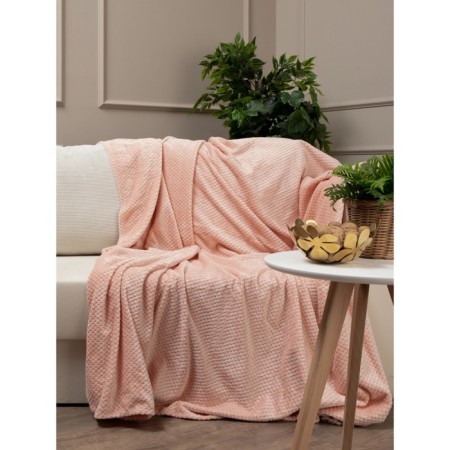 Texrepublic blanket, size 200x220 cm, pink color-3