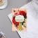Postcard "On this beautiful day the anniversary!" pink background, peonies