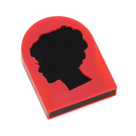 Call for hair with a clip, red