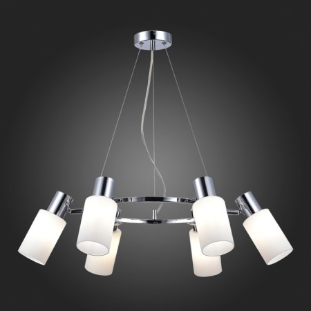 Suspended EVOLUCE lamp. Sle1139-103-06. Gessi. 6x60 watts, E14, 72x72x19 cm, chromium color-2