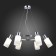 Suspended EVOLUCE lamp. Sle1139-103-06. Gessi. 6x60 watts, E14, 72x72x19 cm, chromium color