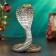 Figure "Snake of Cobra" 15x15x26cm, gold with silver