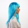 Carnival wig "shine", blue color