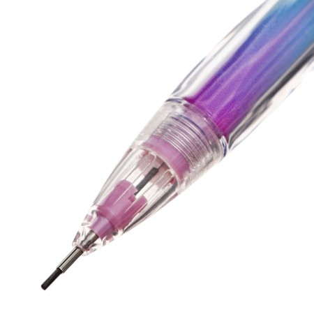 Mechanical pencil 0.7 mm Erichkrause "Galaxy" HB, with an eraser, trihedral case, tube, mix-3