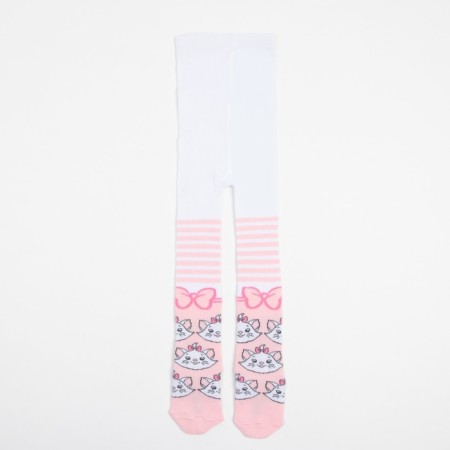 Children's tights "Marie", cats aristocrats, height 98-104 cm, white/pink color-2