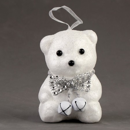 A toy of foam "Bear" with a brilliant bow, 10 cm