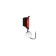 Mormyshka column black, red abdomen + white ball 1.4 g