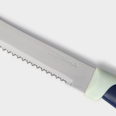Kitchen knife for citrus shares "Strape", gear blade 11.5 cm, blue color blue-3