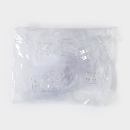 A hook self -adhesive for rods, a transparent base, 5.6 × 5.6 cm, 10 pcs-6