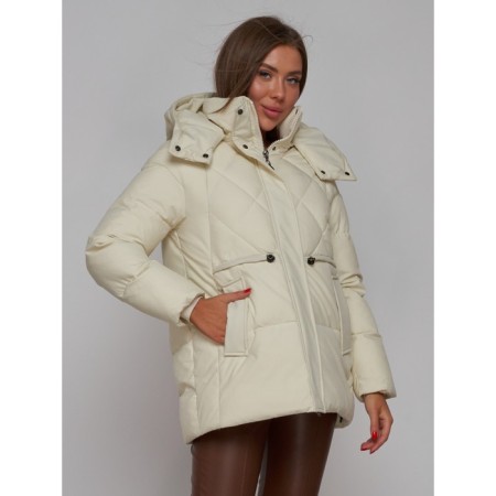 Winter jacket, size 42, beige color-8