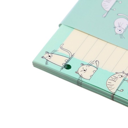 Smecked block for notebooks on A5 rings, 50 sheets in the "Satisfied cats" line, tinted, 70 g/m2-3