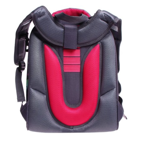 School backpack 38 x 30 x 16 cm, ergonomic back, stavia "cat + peas", gray-5