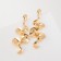 Earrings Metal "Shine" wave mini, color gold