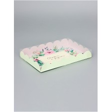 Коробка для печенья, кондитерская упаковка, "Счастья", 22 х 15 х 3 см