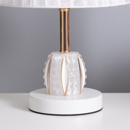 Table lamp "Claudia" 1x40W E27 1x5W LED white/transparent 21x21x34cm-3