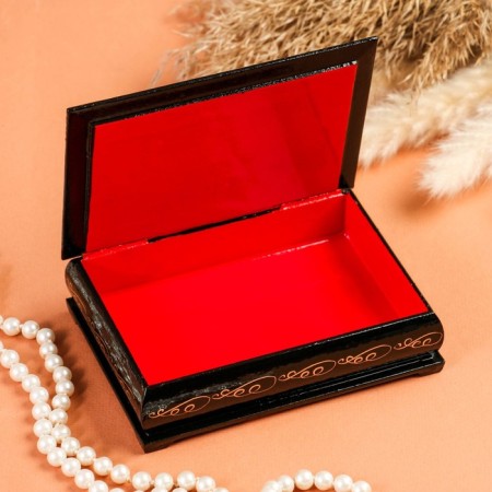 Casket "Winter Troika", 10 × 14 cm, lacquer miniature-1