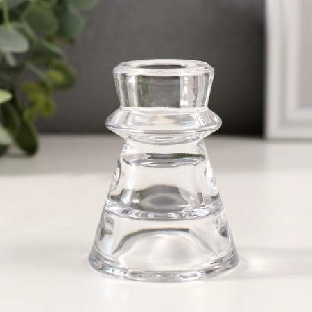 Glass of glass per 1 candle "Neo" transparent d = 2.3 cm 6x6x7.5 cm