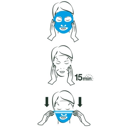 Black fabric mask Garnier "Cleaning Coal"-4