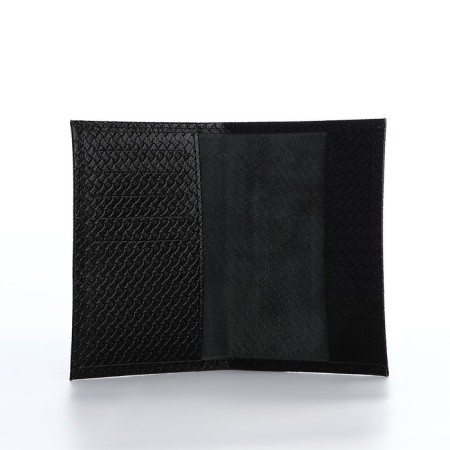 Passport cover, 5 pockets for cards, black color-4