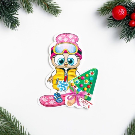 Mini -postcard "Happy New Year! - 11" 20x14 cm