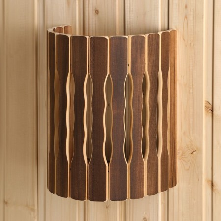 The lampshade is wooden, semicircular "Dobrynya" No. 2 29.5x23x16 cm