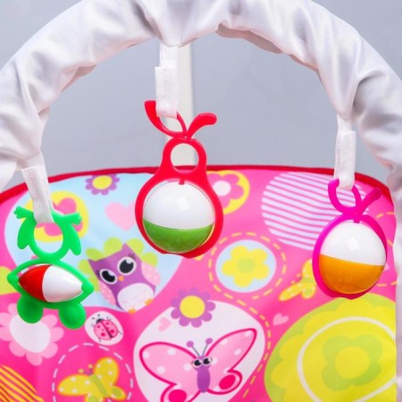 Swear-rocking chair for newborns "Flowers", game arc, removable toys mix-2