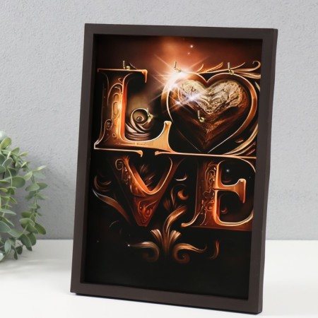 Open Key "Love" 5 hooks, 23x32 cm-1