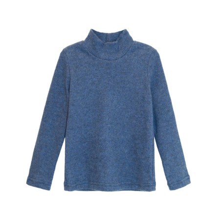 Baby turtleneck, height 152 cm, color of indigo melange-3