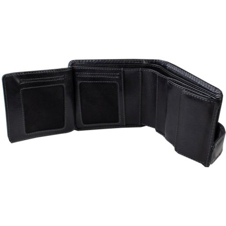 Portmone n/k, button, black color "Cairo"-2