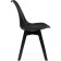 Plastic stool Bonuss array of beech/eco -leather/plastic, black 49x57x82 cm