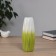 VAZA Ceramics HELL "Heidi" City Style, 20.5x6.5 cm, white-green