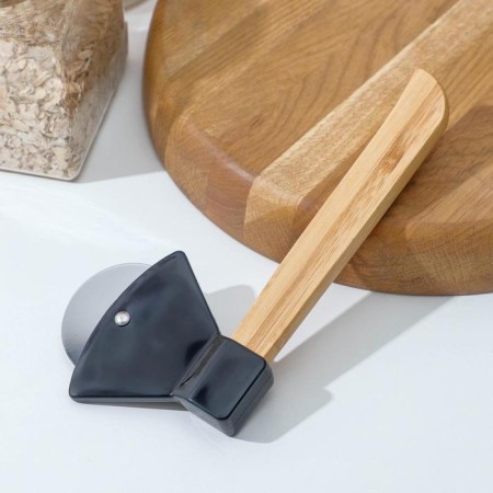 A knife for pizza and dough "Gubage", 15 cm, stainless steel, bamboo, color mix