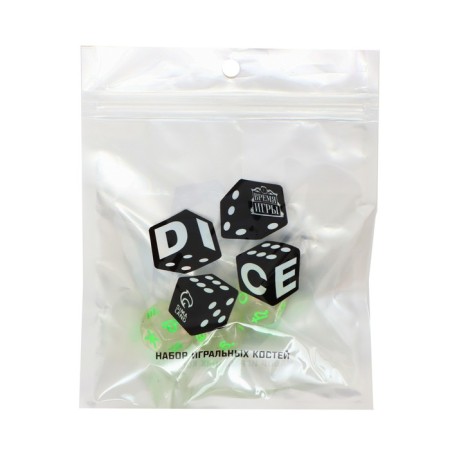 Astrological cubes for fortune -telling "Time of the game", 3 pcs, green-1