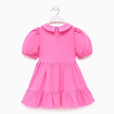Children's dress with KAFTAN collar, size 32 (110-116 cm), bright pink color-10
