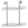 Corner shelf is bunk, width 28 cm, matte glass, chrome
