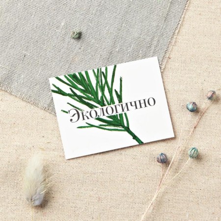 Postcard for business "Ecologically", 8 × 6 cm-1