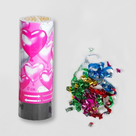 Spring Clop “hearts”, confetti, serpentine, 11 cm-1