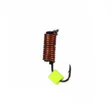 Mormyshka Wolfram Marlin’s Book, 2 mm, 0.95 g, copper + cubic cube lemon UV, 15 pcs.